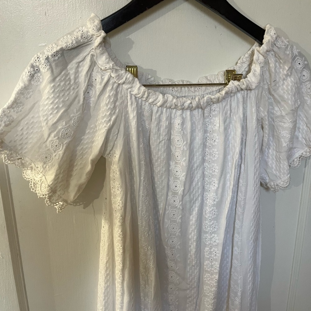 🤍 Taylor & Sage White Boho Peasant Dress – Size Small 🤍 - Picture 5 of 6